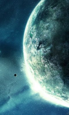 Úžasná tapeta s planetou ve vesmíru