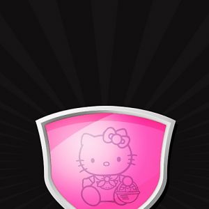 Růžový štít Hello Kitty