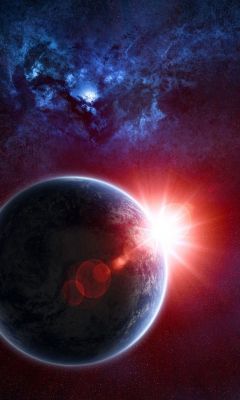 Úžasná tapeta s planetou ve vesmíru
