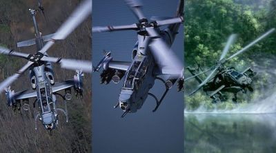 Ukázka helikoptéry Apache