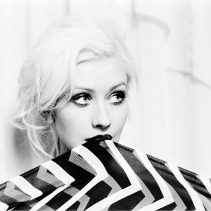 Černobílý Portrét Christina Aguilera