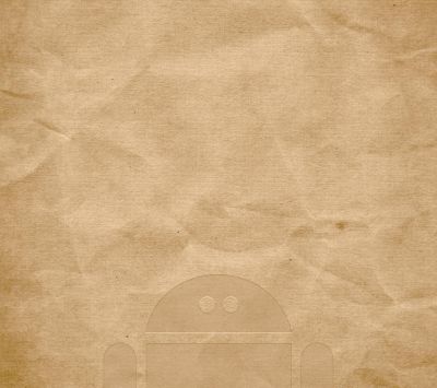 Robot Android na Papírové Textuře