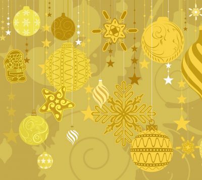 Zlaté Vánoční Ozdoby - wallpaper preview