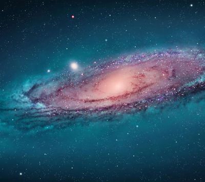 Pozadí Andromedovy galaxie
