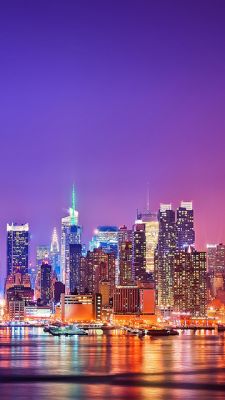 Noční panorama New Yorku