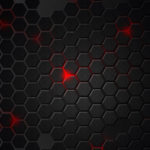 Hexagonální Vzor s Červenými Akcenty
