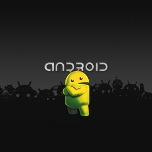 Pozadí s postavou Android