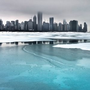 Odrážení Chicagského Skyline