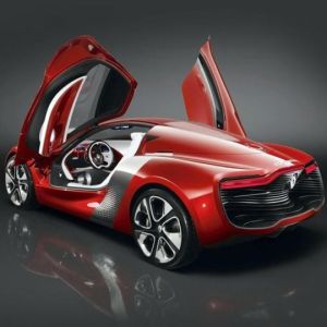 Futuristický červený design auta