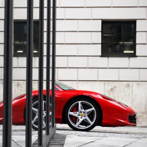 Červené Ferrari Sportovní Auto