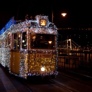 Oslavná Tramvaj v Budapešti
