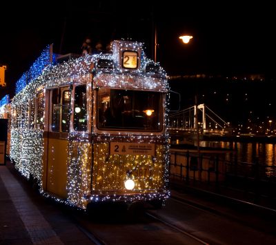 Oslavná Tramvaj v Budapešti