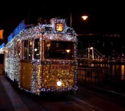 Vánoční Tramvaj v Budapešti