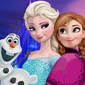 Postavy z Ledového království: Elsa, Anna a Olaf
