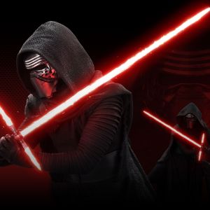 Kylo Ren s světelným mečem